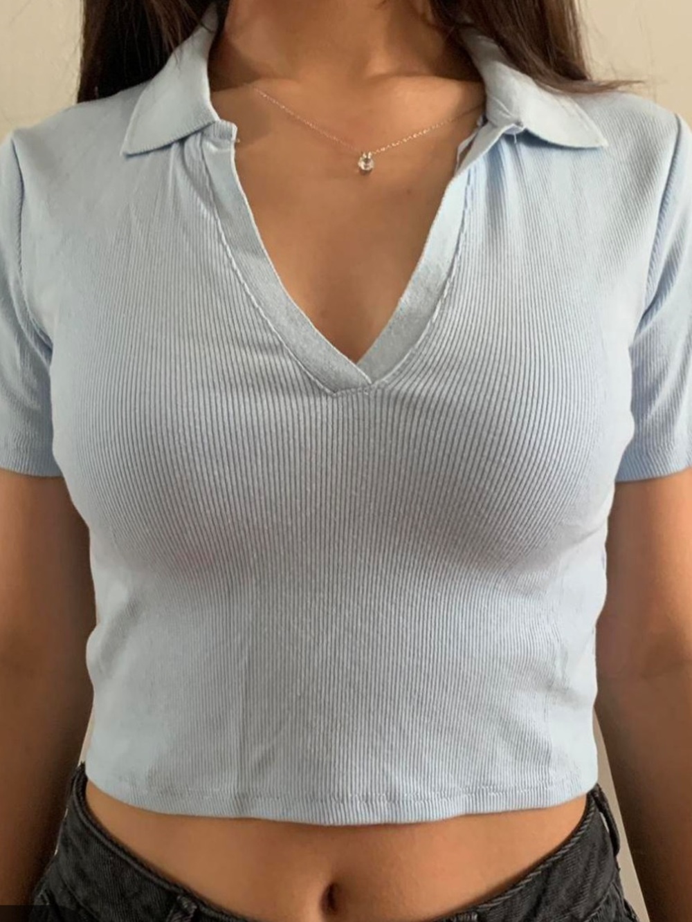 ✧･ﾟ: *✧COLLARED CROP TOP ✧･ﾟ: *✧･ﾟ:*